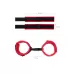 Красно-черные велюровые наручники Anonymo красный с черным 