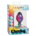 Яркая анальная пробка Cheeky Medium Tie-Dye Plug - 7,5 см разноцветный 