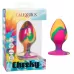 Яркая анальная пробка Cheeky Large Tie-Dye Plug - 9 см разноцветный 