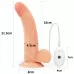 Женский страпон с вибрацией Vibrating Easy Strapon Set 8.5 - 21,5 см телесный с черным 