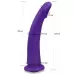 Фиолетовая гладкая изогнутая насадка-плаг - 20 см фиолетовый 