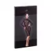 Облегающее платье в полоску из эластичного фатина Classic dress made of elastic tulle черный S