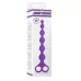 Фиолетовая анальная цепочка 8 Inch Ribbed Silicone Anal Beads - 26 см фиолетовый 