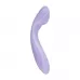 Сиреневый интерактивный вибростимулятор с функцией нагрева Margot - 21 см сиреневый 