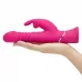 Розовый вибратор Thrusting Realistic Rechargeable Rabbit Vibrator с имитацией толчков - 22,8 см розовый 