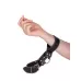 Кожаные ременные наручники черный 