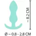 Аквамариновая анальная втулка Mini Butt Plug - 8,2 см аквамариновый 