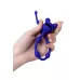 Синяя силиконовая анальная цепочка Froggy - 27,4 см синий 