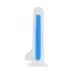 Прозрачно-синий фаллоимитатор, светящийся в темноте, Bruce Glow - 22 см синий 