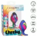 Яркая анальная пробка Cheeky Medium Tie-Dye Plug - 7,5 см разноцветный 