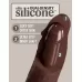 Коричневый фаллоимитатор-реалистик 11  Silicone Dual Density Cock - 29,5 см коричневый 