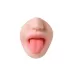 Телесный двусторонний мастурбатор Fruity Tongue - ротик и вагина телесный 