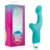 Зеленый вибратор для G-стимуляции с клиторальной щеточкой Yuki G-Spot Vibrator - 19 см зеленый 