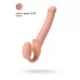 Телесный безремневой страпон Silicone Bendable Strap-On - size M телесный 