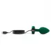 Зеленая анальная вибровтулка с кристаллом Vibrating Jewel Plug M/L - 10,5 см зеленый 