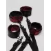 Изысканный набор фиксаций на кровати Reversible Under Mattress Restraint Set красный с черным 