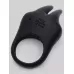 Черное эрекционное виброкольцо Sensation Rechargeable Vibrating Rabbit Love Ring черный 
