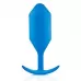 Синяя пробка для ношения B-vibe Snug Plug 5 - 14 см синий 