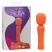 Оранжевый вибромассажер Stella Liquid Silicone Mini Massager - 14,5 см оранжевый 