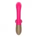 Розовый изогнутый вибратор-кролик - 21,2 см розовый 