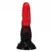 Силиконовый фантазийный фаллоимитатор Fire Dragon - 24,5 см красный с черным 