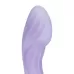 Сиреневый интерактивный вибростимулятор с функцией нагрева Margot - 21 см сиреневый 