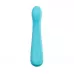 Голубой вибратор с подвижной головкой iroha Fit+ Aonami - 18 см голубой 