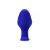Синяя силиконовая расширяющая анальная втулка Bloom - 9,5 см синий 