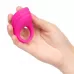 Розовое эрекционное виброкольцо с пультом Silicone Remote Pleasure Ring розовый 