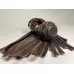Коричневая генитальная кожаная плеть - 30 см коричневый 
