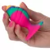 Яркая анальная пробка Cheeky Medium Swirl Tie-Dye Plug - 7,5 см разноцветный 