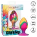 Яркая анальная пробка Cheeky Large Tie-Dye Plug - 9 см разноцветный 