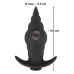 Черная анальная вибропробка RC Butt Plug - 9,6 см черный 