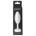 Серебристая анальная втулка Doxy Ribbed Butt Plug - 10,5 см серебристый 