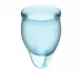 Набор голубых менструальных чаш Feel confident Menstrual Cup голубой 