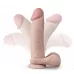 Телесный фаллоимитатор-реалистик 9 Inch Thick Posable Dildo With Balls - 22,8 см телесный 