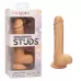 Телесный фаллоимитатор Dual Density Silicone Studs - 17,75 см телесный 