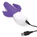 Фиолетовый вибратор-кролик с анальным стимулятором - 26 см фиолетовый 
