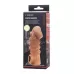 Телесная закрытая насадка с шишечками Cock Sleeve 008 Size S - 13,8 см телесный 