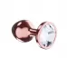 Пробка цвета розового золота с прозрачным кристаллом Diamond Moonstone Shine S - 7,2 см прозрачный 