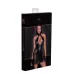 Короткое платье из кружева со вставками из wet-look материала Short tulle dress Powerwetlook inserts and corset binding черный M