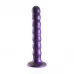 Фиолетовый фаллоимитатор Beaded G-Spot - 17 см фиолетовый 