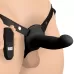 Черный полый страпон с вибрацией 2’’ Erection 28X Smooth Vibrating Silicone Penis Sheath черный 