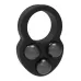 Черное эрекционное кольцо с утяжелителями черный 