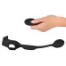 Черное виброкольцо с анальной пробкой Cock Ring with RC Butt Plug черный 