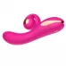 Розовый вибратор-кролик с функцией вращения ствола розовый 