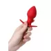 Красная анальная вибровтулка Glam - 9,7 см красный 