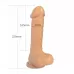 Телесный фаллоимитатор 8 Inch Carved DIldo - 22 см телесный 