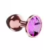 Пробка цвета розового золота с лиловым кристаллом Diamond Quartz Shine L - 8,3 см лиловый 