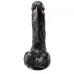 Черный реалистичный фаллоимитатор - 18 см черный 